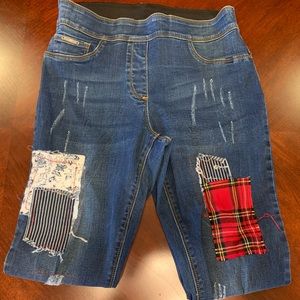 Coco Carmen pull on distressed jeans. Size medium.